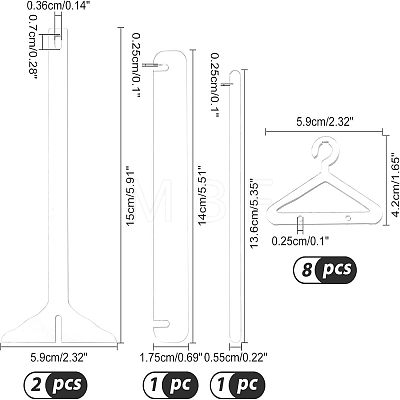 Acrylic Earring Displays EDIS-FH0001-01-1