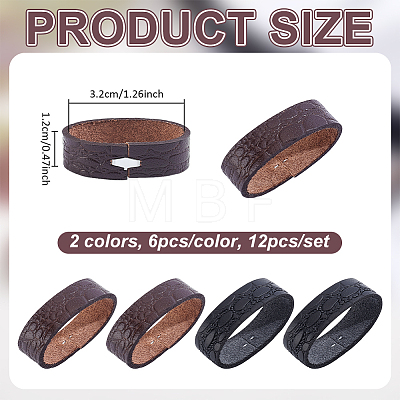 4Bags 2 Colors Cowhide Belt Loop Keepers FIND-PH0061-98B-1