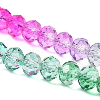 Transparent Painted Glass Beads Strands DGLA-A034-T6mm-A03-1