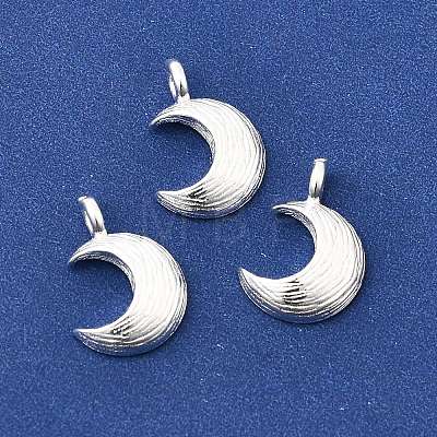 925 Sterling Silver Textured Moon Charms STER-K188-09B-S-1