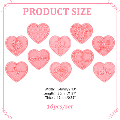 Valentine's Day PP Plastic Cookie Cutters DIY-HY0003-56D-1