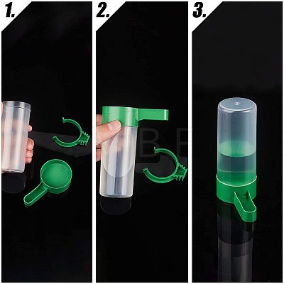 No Drip Small Animal Water Bottle and Plastic Pet Food Scoops AJEW-GA0002-02L-1