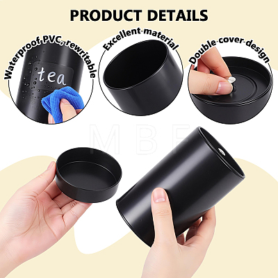 16Pcs Tinplate Tea Sealed Storage Boxes with Lid CON-WA0001-29-1