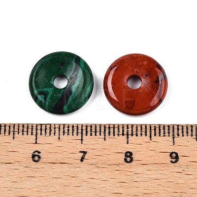 Natural & Synthetic Mixed Stone Donut Charms G-N344-38B-1