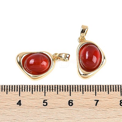 Natural Carnelian(Dyed & Heated) Pendants KK-U043-52G-02-1