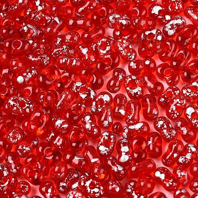 Picasso Spray Painted Glass Seed Beads SEED-T006-04-25-1