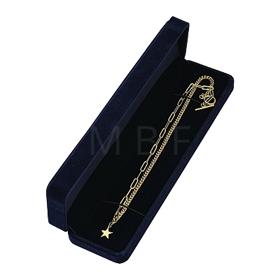 Velvet Jewelry Necklace Box CON-YW0001-58-1