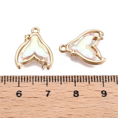 Rack Plating Alloy Glass Pendants FIND-N005-14B-1