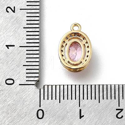 Brass Micro Pave Cubic Zirconia Pendants KK-D312-09G-03-1