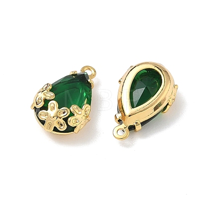 Brass Glass Charms KK-Z136-07G-01-1