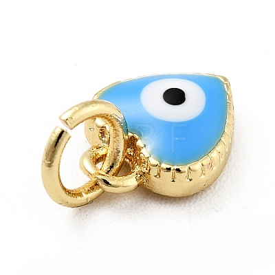 Rack Plating Brass Enamel Charms KK-G387-07G-06-1