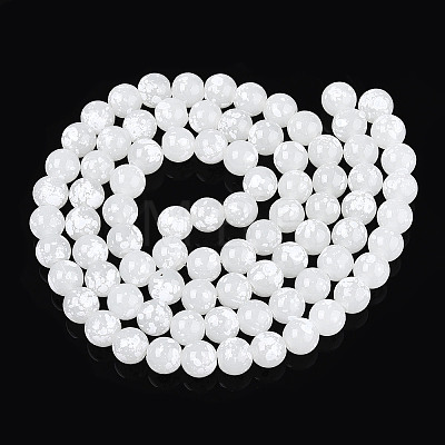 Baking Paint Glass Beads Strands DGLA-N015-10mm-01-1
