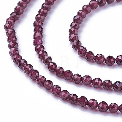 Natural Garnet Beads Strands LS-G-F619-17A-3mm-1