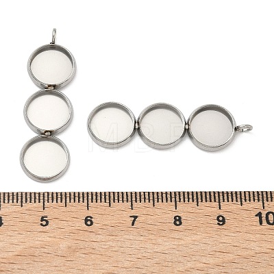 304 Stainless Steel Pendant Cabochon Settings STAS-K320-03B-P-1
