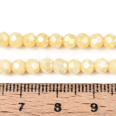 Anti-Tarnish Electroplate Glass Beads Strands X-EGLA-T021-4mm-15-05-1