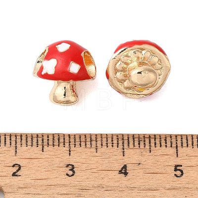 Rack Plating Alloy Enamel European Beads PALLOY-S189-48G-1