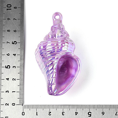 UV Plating Opaque Acrylic Shell Shape Big Pendants SACR-T018-35D-1