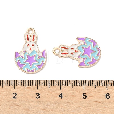 Easter Alloy Enamel Pendants ENAM-I055-01KCG-09-1