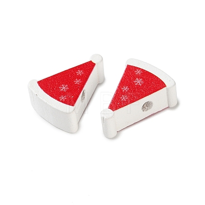 Christmas Theme Schima Wood Beads WOOD-F018-02-1