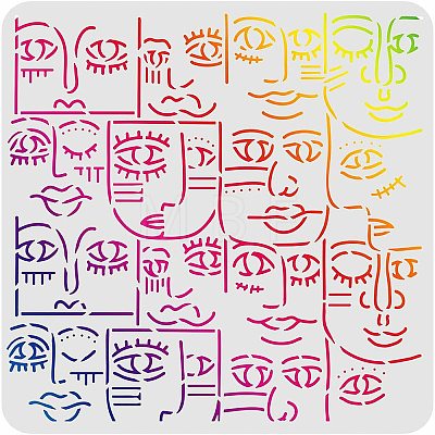 Plastic Reusable Drawing Painting Stencils Templates DIY-WH0172-344-1