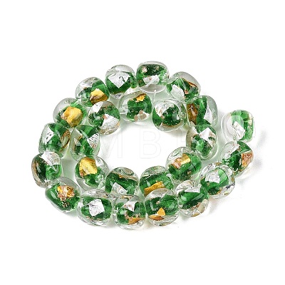 Handmade Gold & Silver Foil Glass Beads FOIL-Q003-01E-1