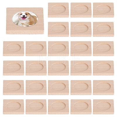 Wood Cabochon Settings WOOD-WH0124-162A-1