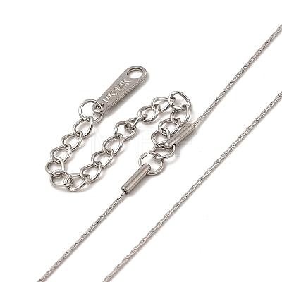 304 Stainless Steel Coreana Chain Necklace for Women NJEW-G097-03P-1