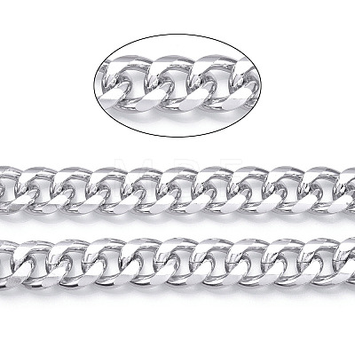 Aluminum Faceted Curb Chains CHA-N003-22S-1