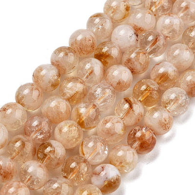 Heated Natural Citrine Beads Strands X-G-NH0010-04-1