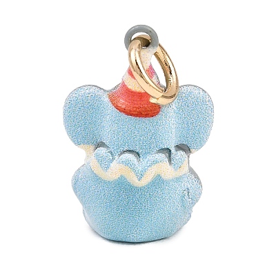 Brass Enamel Pendants KK-CBADA45-02G-04-1