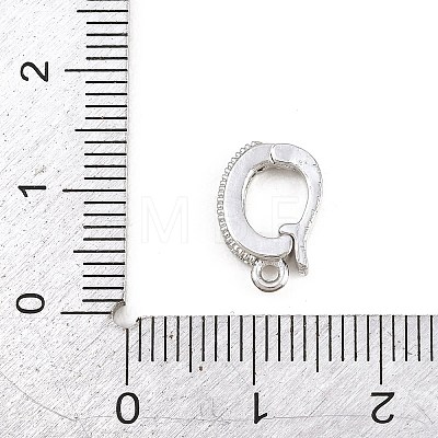 Brass Micro Pave Clear Cubic Zirconia Fold Over Clasps KK-H268-08P-1