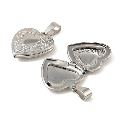 316 Stainless Steel Locket Pendants STAS-K321-23P-1