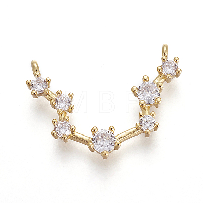 Brass Micro Pave Cubic Zirconia Pendants LS-ZIRC-F099-20G-09-1
