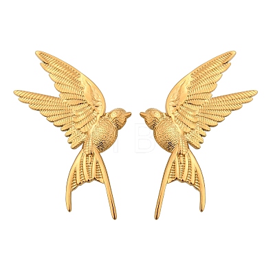 304 Stainless Steel Stud Earrings EJEW-Q027-01G-1