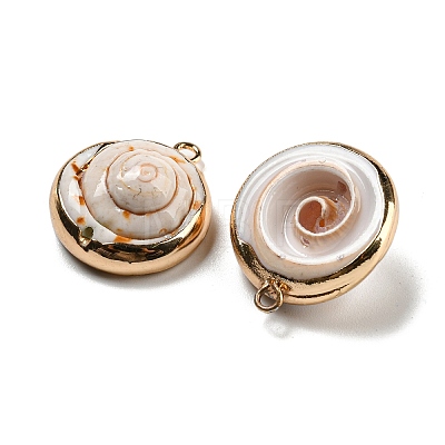 Natural Conch Shell Pendants BSHE-G034-14-1