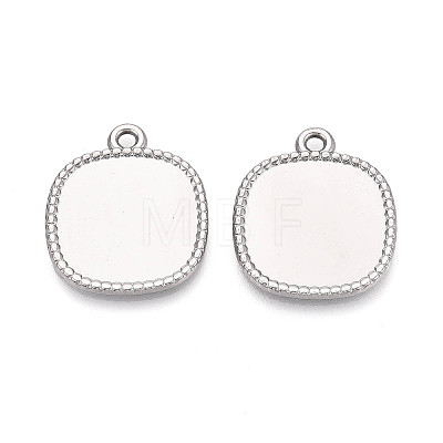304 Stainless Steel Pendant Cabochon Settings STAS-N108-70P-1
