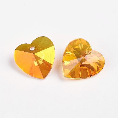 Faceted K9 Glass Charms EGLA-P026-H04-1