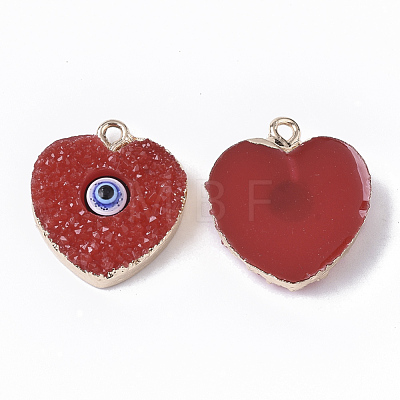 Druzy Resin Pendants RESI-S383-012-1