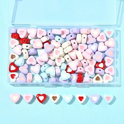 100Pcs Opaque Acrylic Beads OACR-FS0002-48-1
