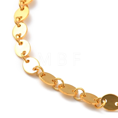 304 Stainless Steel Oval Link Chains Bracelet for Men Women BJEW-G640-05G-1