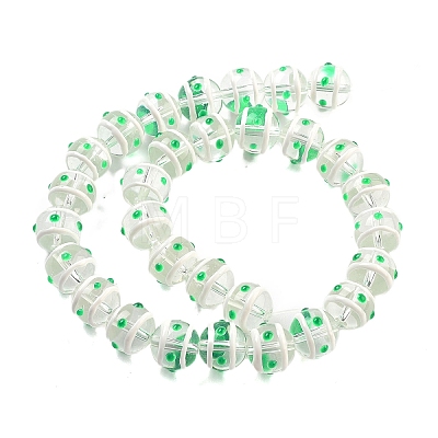 Glass with Enamel Beads Strands GLAA-M047-01H-1