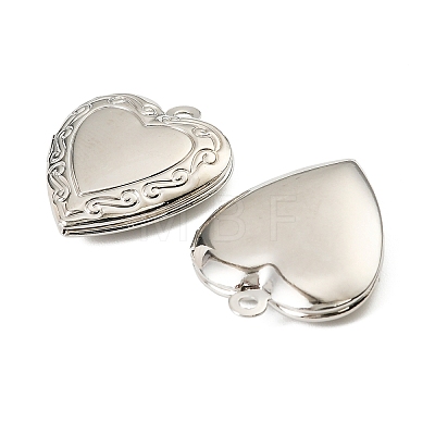 Heart Brass Locket Pendants KK-A276-13P-1