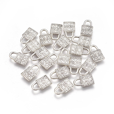 Tibetan Style Alloy Padlock Charms LF0090Y-1