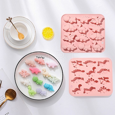 Cartoon Dinosaur Food Grade Silicone Molds DIY-CJC0006-02-1