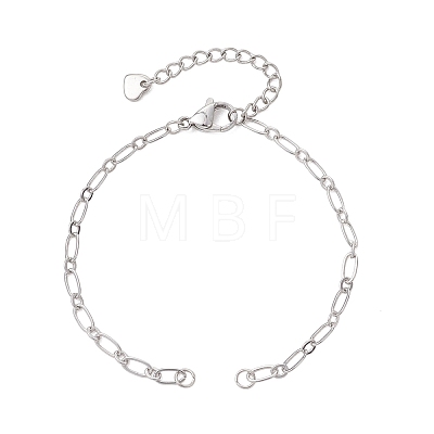 3.5MM Brass Oval Link Chain Bracelets Making AJEW-JB01492-1
