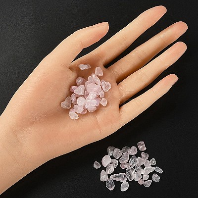 Natural Rose Quartz Chip Beads G-YW0002-10-1
