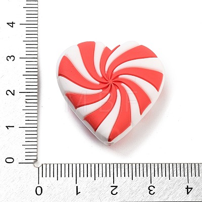 Heart Food Grade Eco-Friendly Silicone Focal Beads SIL-K004-09A-1