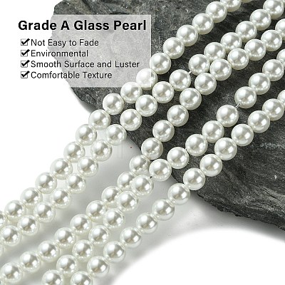 Eco-Friendly Glass Pearl Beads GLAA-S173-6mm-01-1