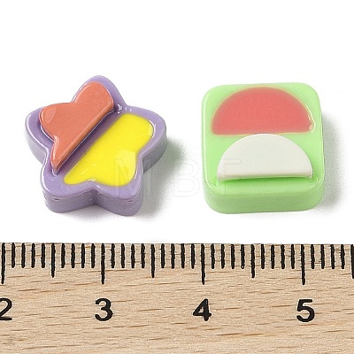 Opaque Resin Decoden Cabochons RESI-H161-03-1