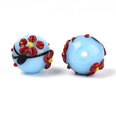 Handmade Lampwork Enamel Beads LAMP-T023-23F-1